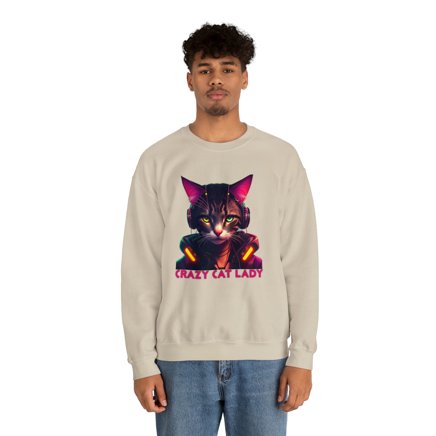 Crewneck Sweatshirt Crazy Cat Lady