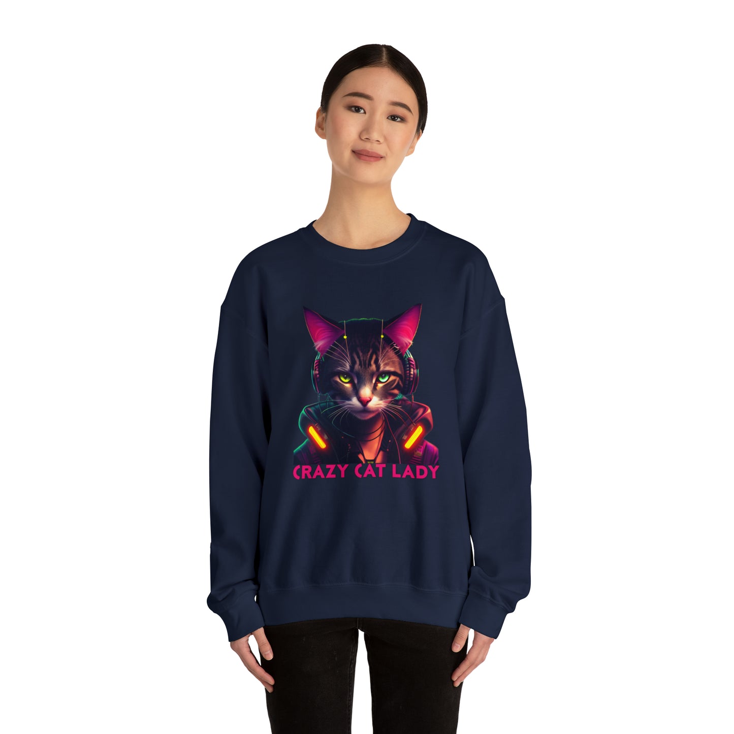 Crewneck Sweatshirt Crazy Cat Lady