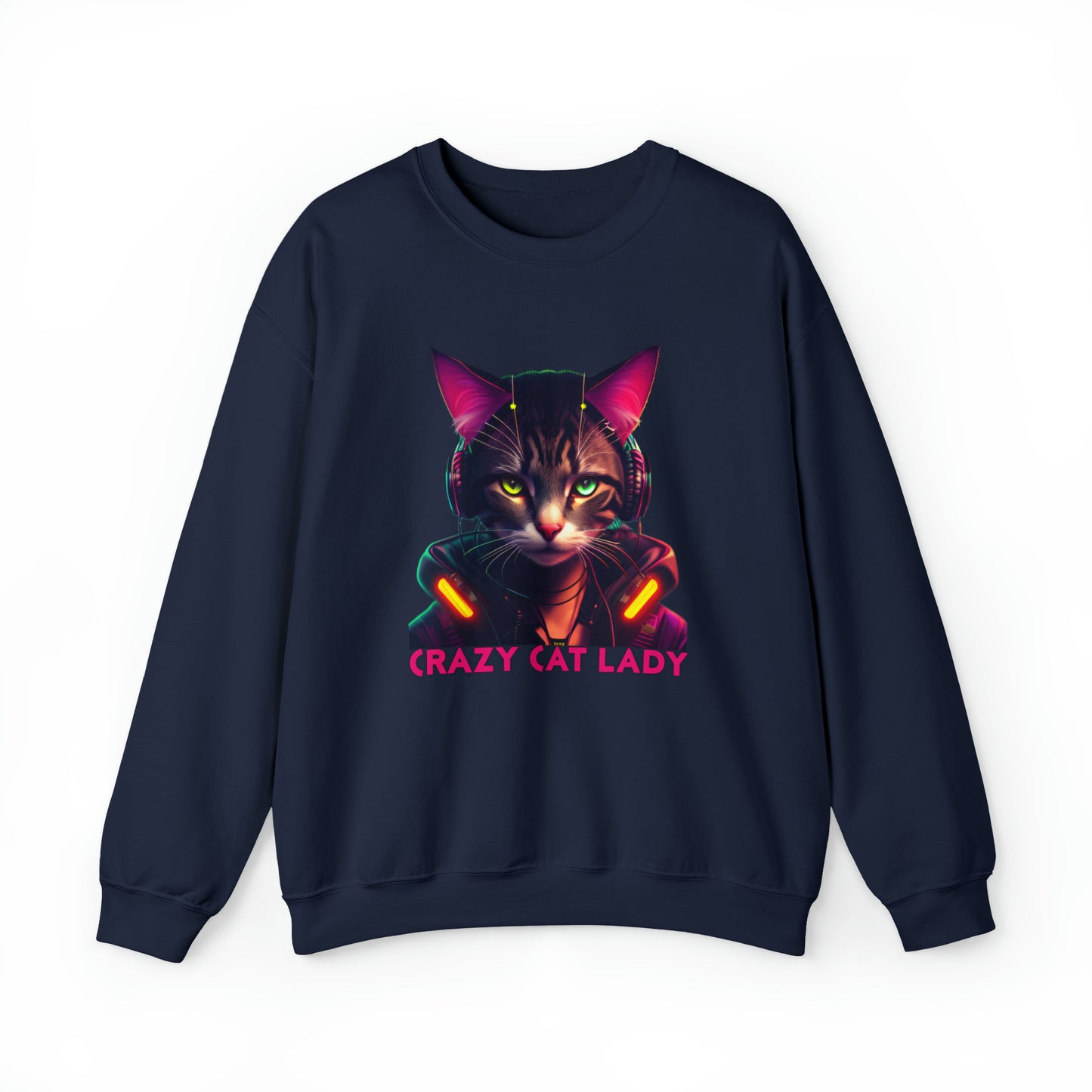 Crewneck Sweatshirt Crazy Cat Lady