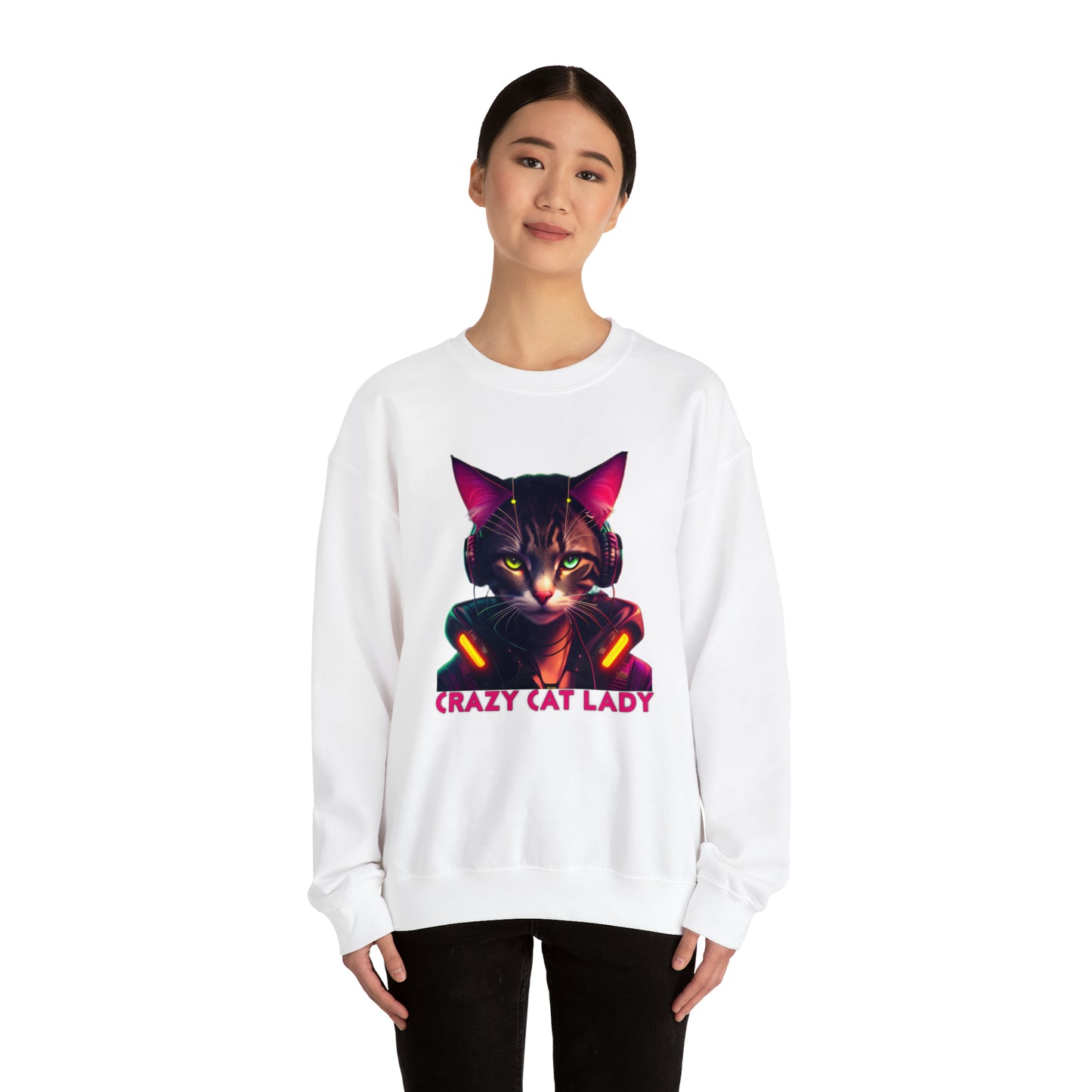 Crewneck Sweatshirt Crazy Cat Lady