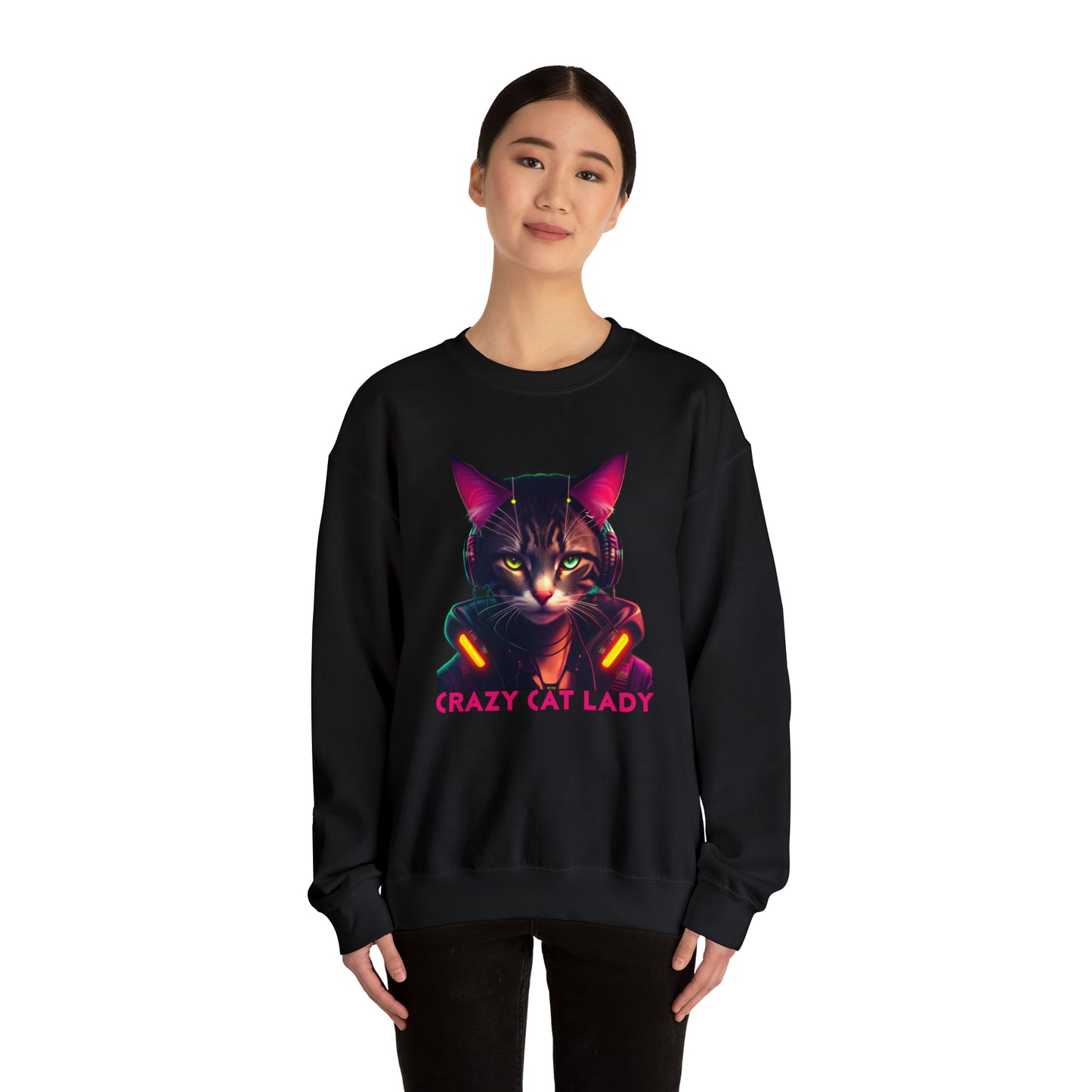 Crewneck Sweatshirt Crazy Cat Lady