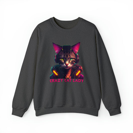 Crewneck Sweatshirt Crazy Cat Lady