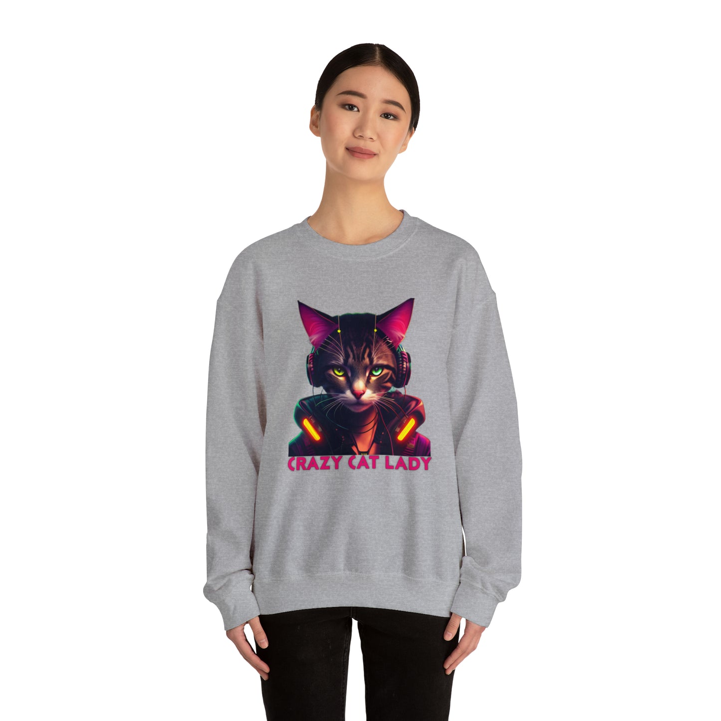 Crewneck Sweatshirt Crazy Cat Lady