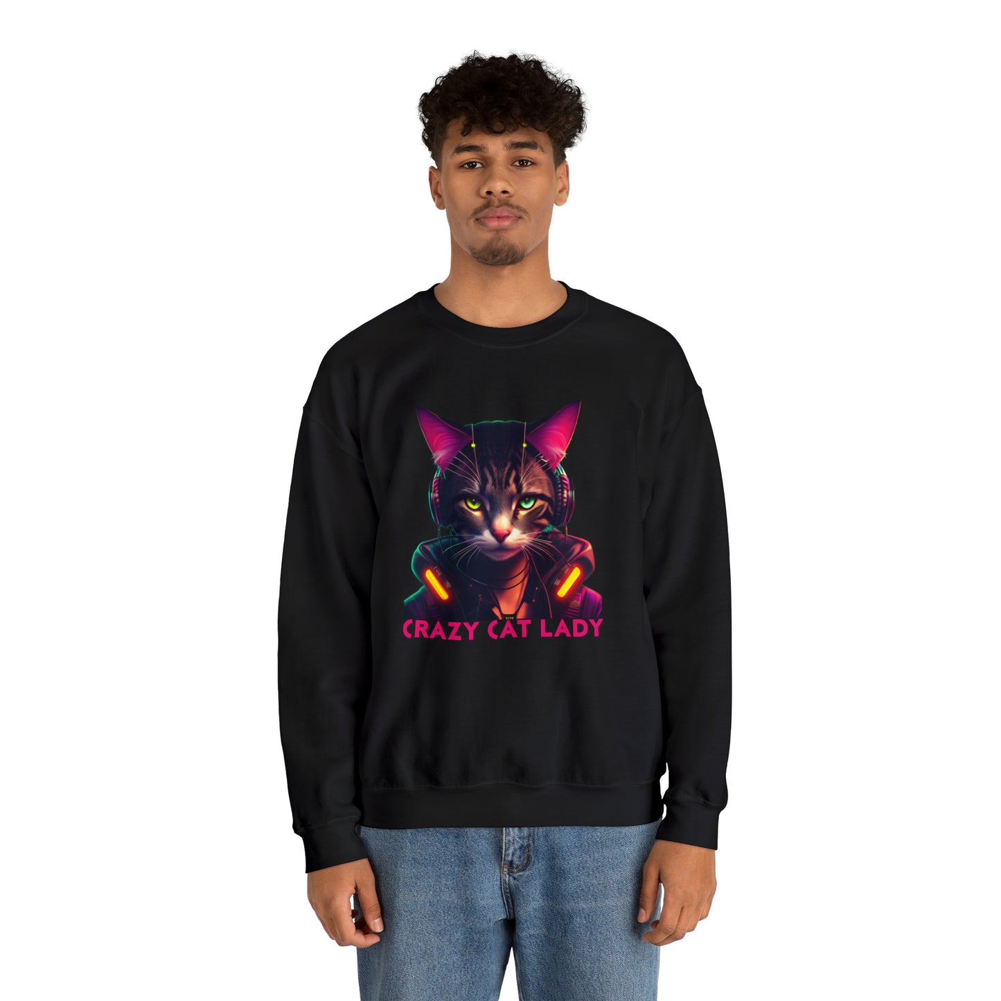 Crewneck Sweatshirt Crazy Cat Lady