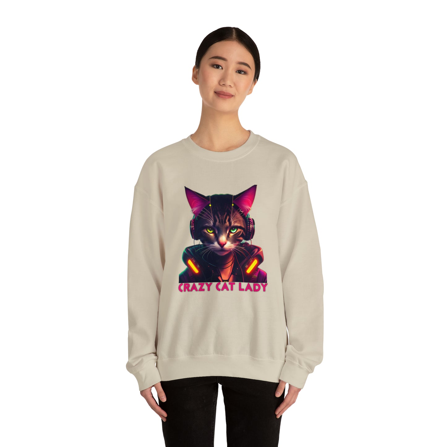 Crewneck Sweatshirt Crazy Cat Lady