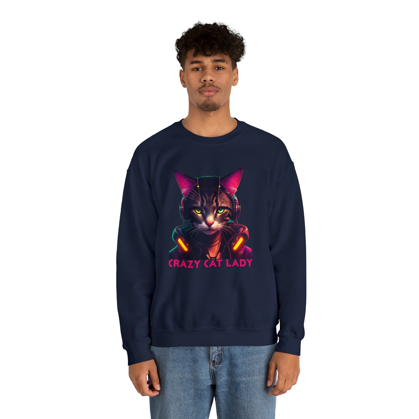 Crewneck Sweatshirt Crazy Cat Lady