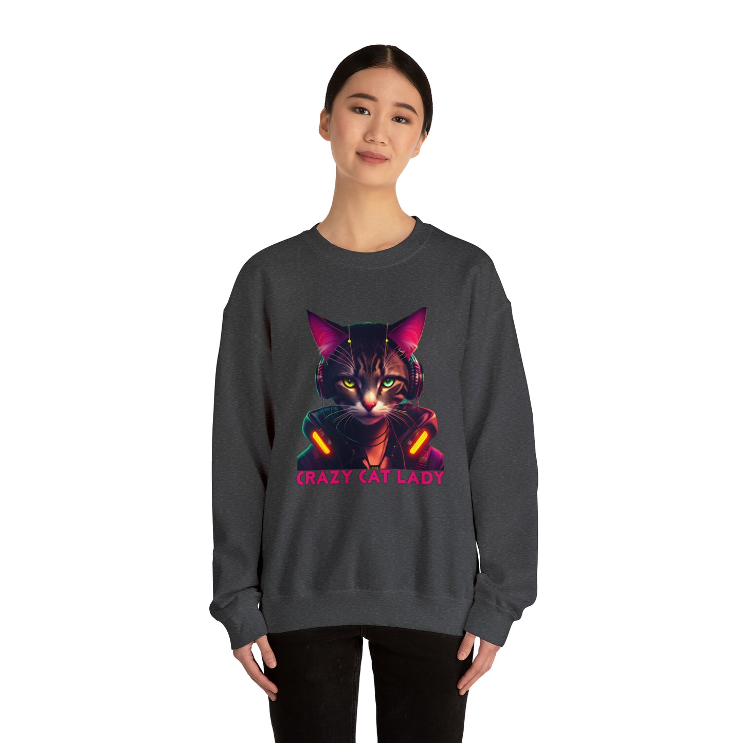 Crewneck Sweatshirt Crazy Cat Lady