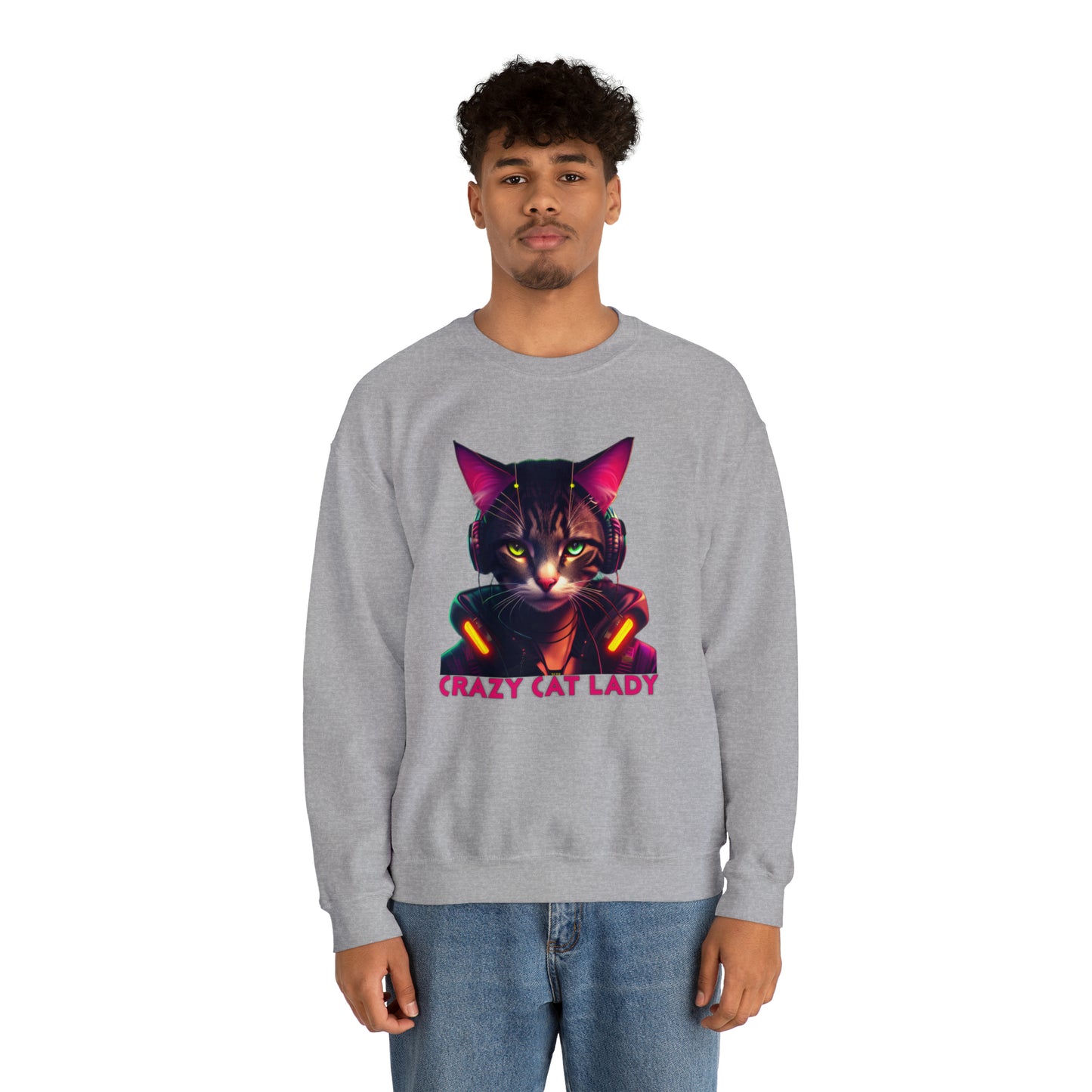 Crewneck Sweatshirt Crazy Cat Lady