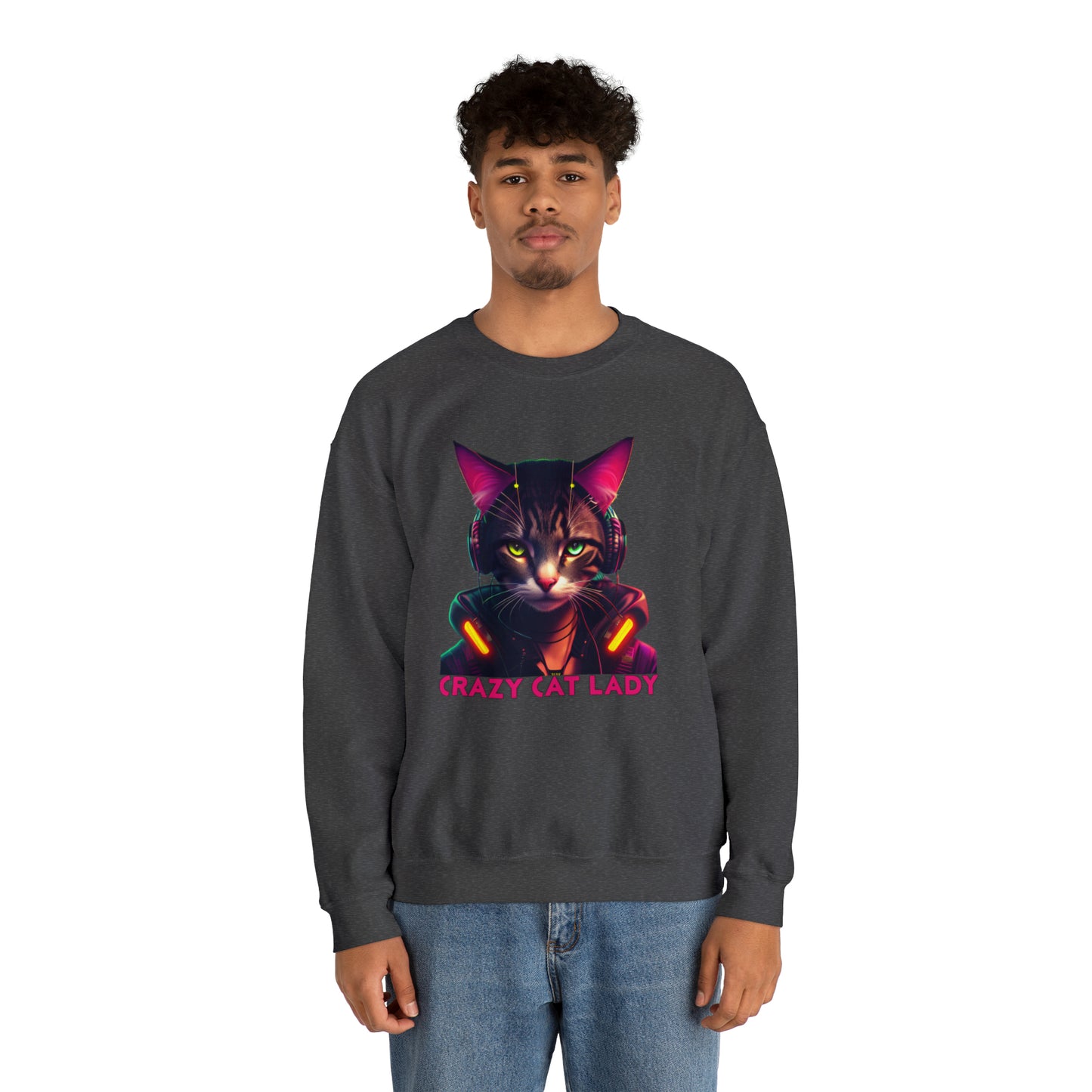 Crewneck Sweatshirt Crazy Cat Lady