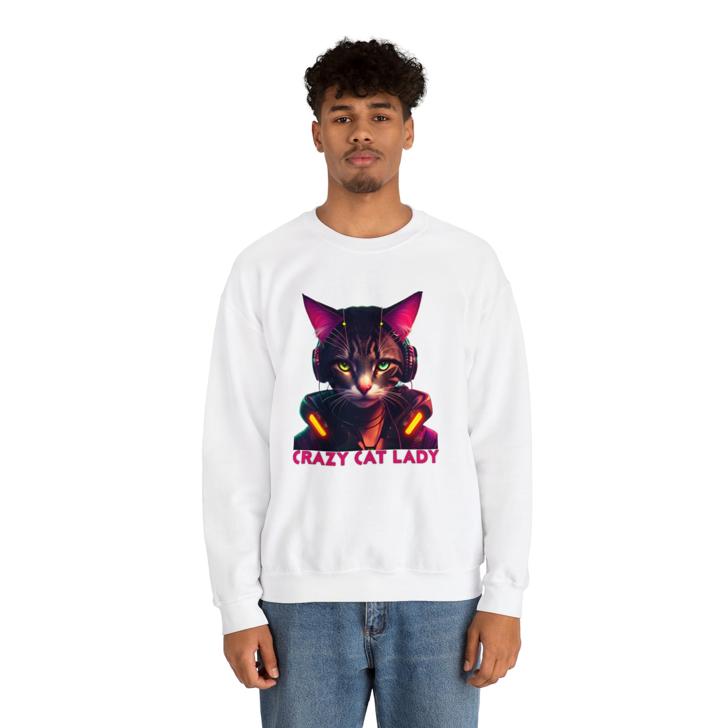 Crewneck Sweatshirt Crazy Cat Lady